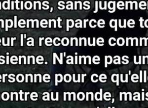 "Je ne veux pas faire partie de ta vie... Je veux être l'endroit où tu veux toujours retourner. ”